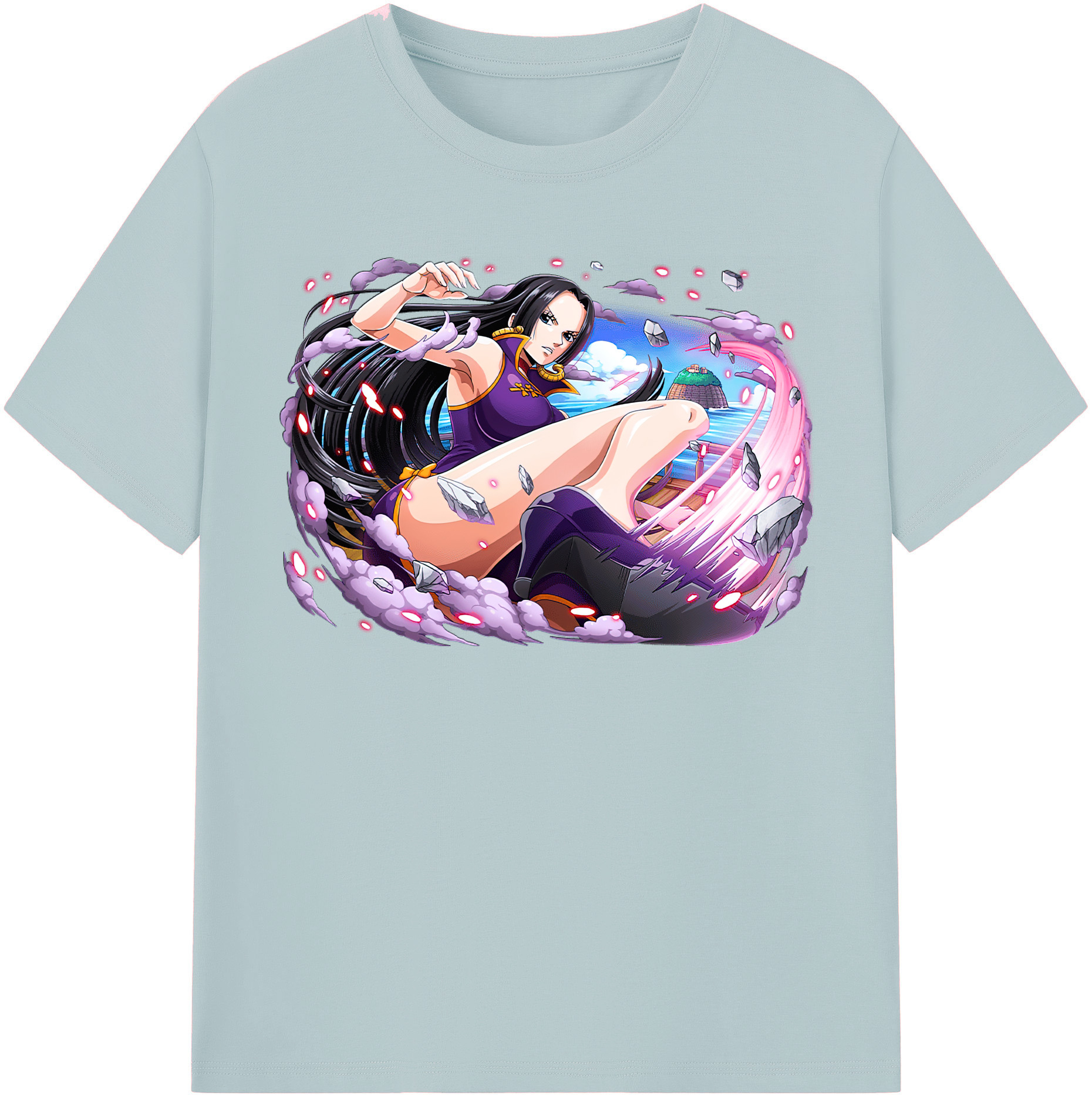 ワンピース ボア・ハンコック ONE PIECE Boa·Hancock 綿100％半袖Tシャツ（フロントプリント）